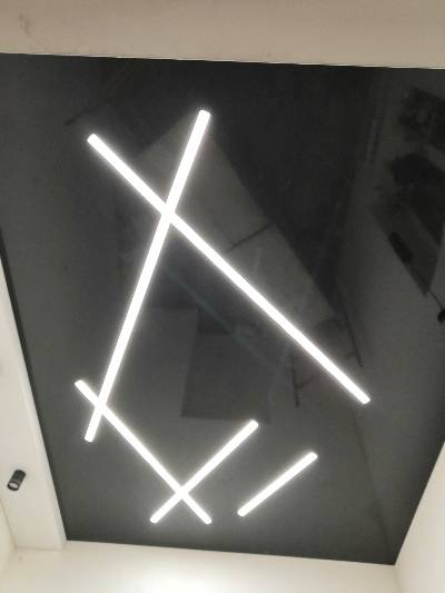 Чёрный натяжной потолок